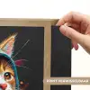 Graffiti - Kat - Zwart - Jas - Street art Light Box met batterij (Wandlamp) middel -USP_websiteprintNL