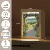 Doorkijk - Landschap - Natuur - Tuinboog - Bloemen Light Box met kabel (Tafellamp) klein -USP_FR