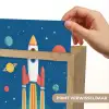 Raket - Planeten - Ruimte Light Box met kabel (Kinderlampje) klein -USP_websiteprintNL