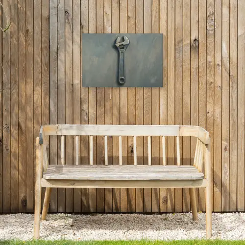 Moersleutel - Gereedschap - Verf Tuinposter op houten frame 2 cm dik klein -sfeer4