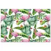 Bladeren - Flamingo - Bloemen - Jungle tuinposter los doek klein -3d