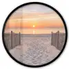 Zonsondergang - Strand - Zand Fotolijst rond zonder passe partout klein -3d