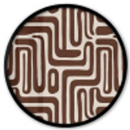 Abstract - Patroon - Bruin Fotolijst rond zonder passe partout klein 856 -3d