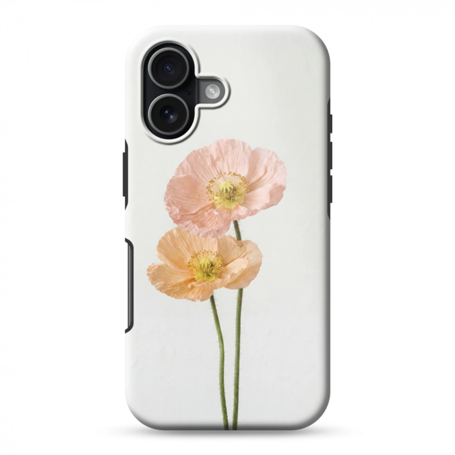 Papavers - Botanisch - Roze Toughcase MagSafe Apple iPhone 17 klein -3d