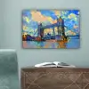 Schilderij - Londen - Brug - Olieverf canvas 2cm klein -sfeer4