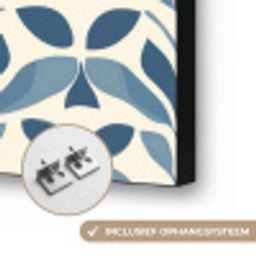 Flora - Modern - Blauw Textielframe zwart klein 947 -USP_ophangsysteemNL