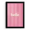 Roze - Gestreept - Belle fotolijst zwart zonder passe partout klein -3d