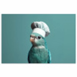 Parkiet - Vogel - Koksmuts - Cute poster papier klein -3d