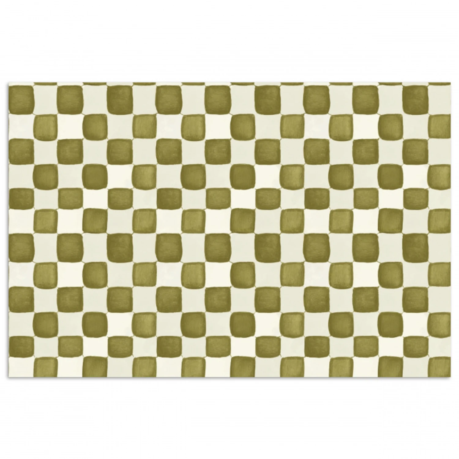 Schaak - Patroon - Groen poster papier klein 62 -3d