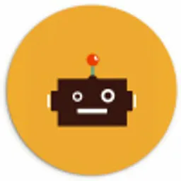 Robot - Gezicht - Antenne - Geel - Jongens - Kind Wandcirkel kunststof plaat 5mm dik klein -3d