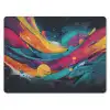 Banen - Golven - Kleurrijk - Abstract muismat rubber klein -3d