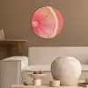 Grapefruit - Roze - Levendig Akoestische PET Vilt - Rond klein -sfeer1