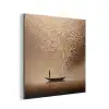 Bootje - Blaadjes - Goud - Water aluminium wit klein -3d