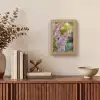 Sierlijke - Vlinder - Paarse - Bloemen Light Box met kabel (Tafellamp) klein -sfeer2