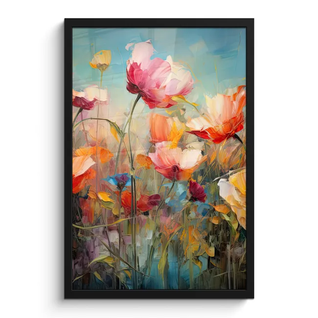 Poster met lijst - Bloemen - Watercolor - Kunst - Botanisch - Natuur