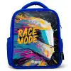 Racehelm - Verfspatten - Penseelstreken - Race mode Kinderrugzak - Blauw middel -3d