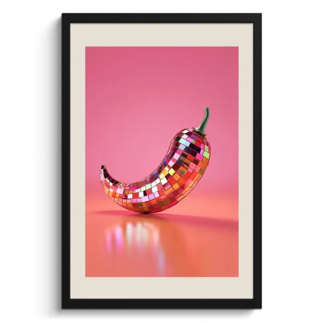 Bilder mit Rahmen - Disco - Paprika - Rosa