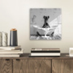 Zebra - Wilde dieren - Vintage - Zwart - Wit aluminium wit klein -sfeer1