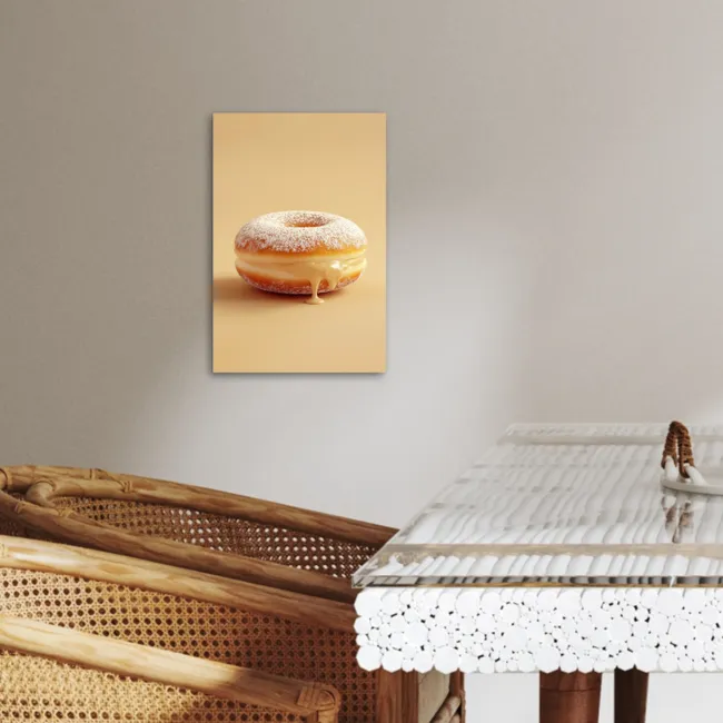 Donut - Romig - Poedersuiker - Beige KitchenYeah - Keuken - Canvas klein -sfeer3