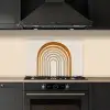 Minimalistisch - Boog - Lijnen - Beige keuken achterwand spatscherm klein -sfeer1
