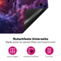 Space - Stars - Abstract - Colorful Inductie beschermer vinyl 3mm klein -zzzzzzz-lf-onderkant