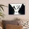 Roeiboot - Mistig - Bergen - Vogels canvas 2cm klein -sfeer1