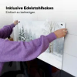 Bospad - Dennen - Sneeuw - Winter - Rustgevend Inductie beschemer met haakjes klein -ky-ophangen-de