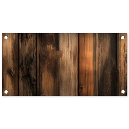 Hout - Rustiek - Donkere Planken tuinposter los doek klein -3d