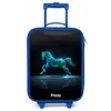 Futuristisch galopperend paard Kinderkoffer - Blauw klein -zz3dotto