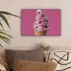 Softijs - Edelstenen - Roze - Hoorntje canvas 2cm klein -sfeer1