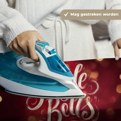 Jingle - Bells - Kerst - Rood Wandkleed katoen klein -sfeer9