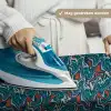 Golven - Retro - Blauw - Patroon Wandkleed katoen klein 269 -sfeer9
