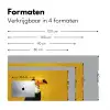 Toekan - Minimalistisch - Snavel - Oranje Muismat XXL klein -sfeer5