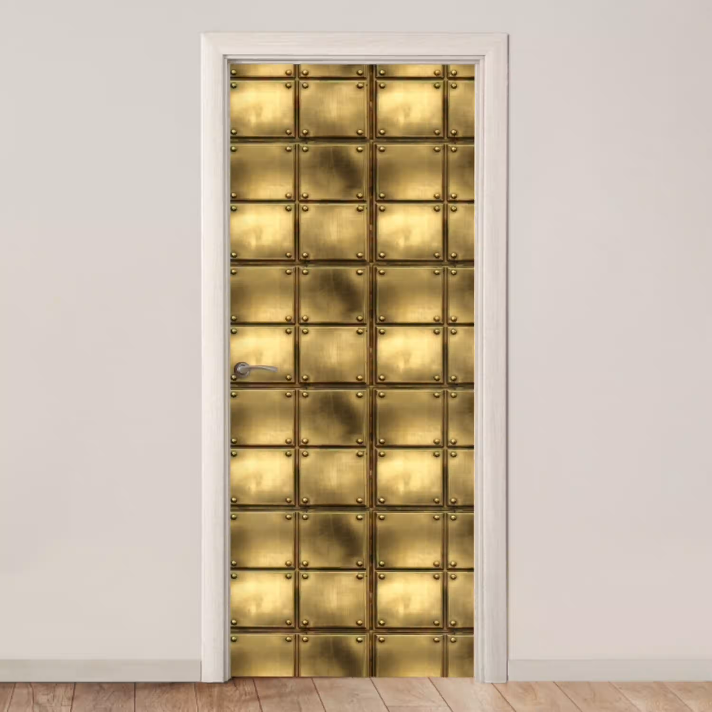 Platen - Industrieel - Stoer - Goud deurposter klein 289 -3d_beige