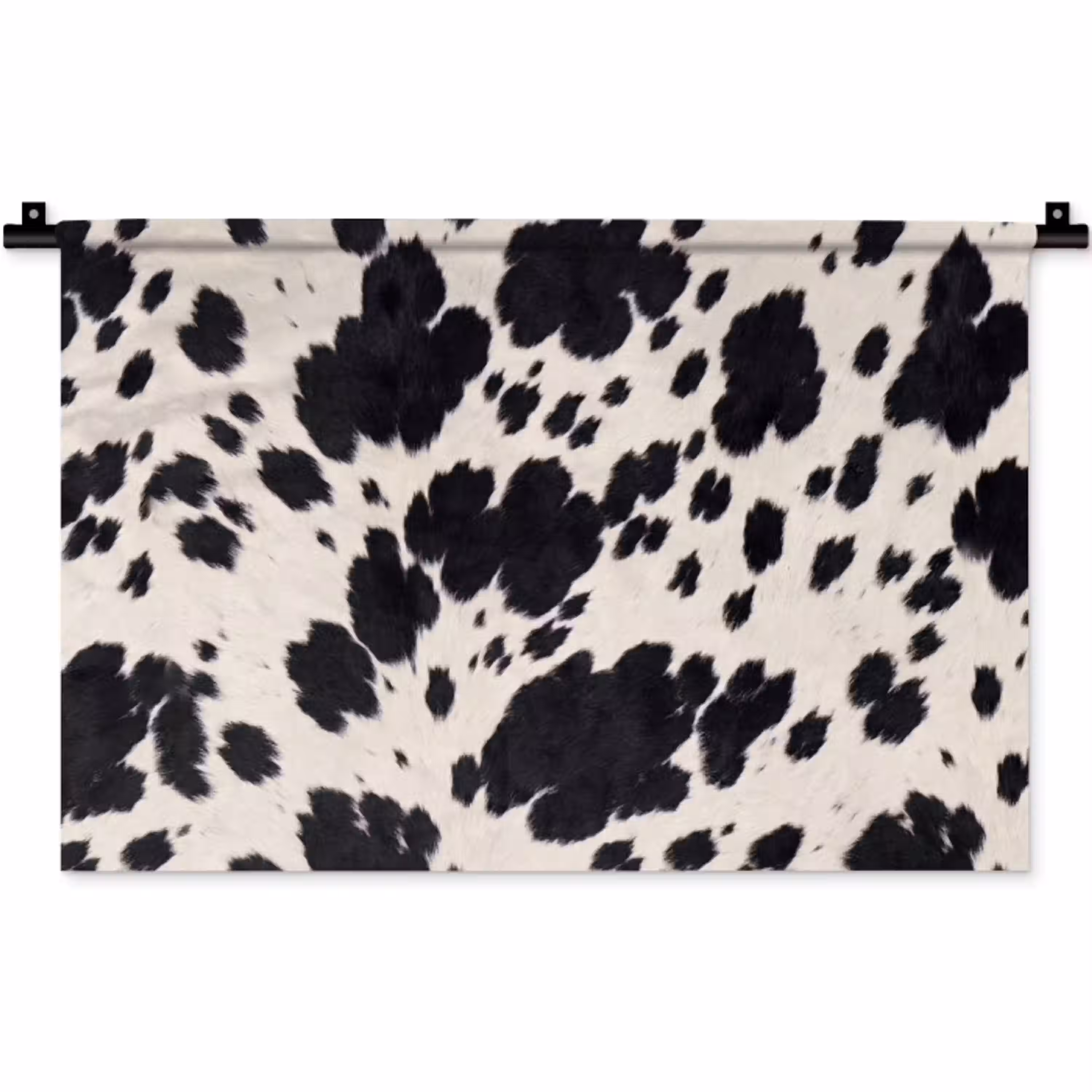 Patroon - Vacht - Zwart - Wit Wandkleed katoen klein -zz3d