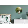 Jungle - Water - Brug - Natuur - Planten Wandcirkel aluminium klein -slaapkamer