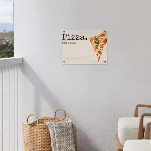 Pizza - Kaas - Pepperoni tuinposter los doek klein -sfeer8