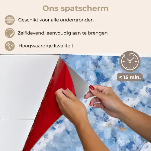 Vloeiend - Olie - Verf - Texturen keuken achterwand spatscherm klein 900 -spatscherm_NL