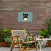 Kat - Zwart - Koffie - Minimalistisch Tuinposter op houten frame 2 cm dik klein -sfeer3
