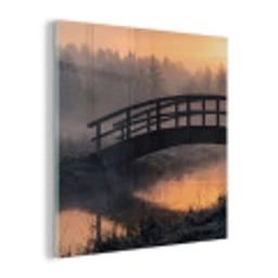 Brug - Mist - Bomen - Water plexiglas 5mm klein -z3d