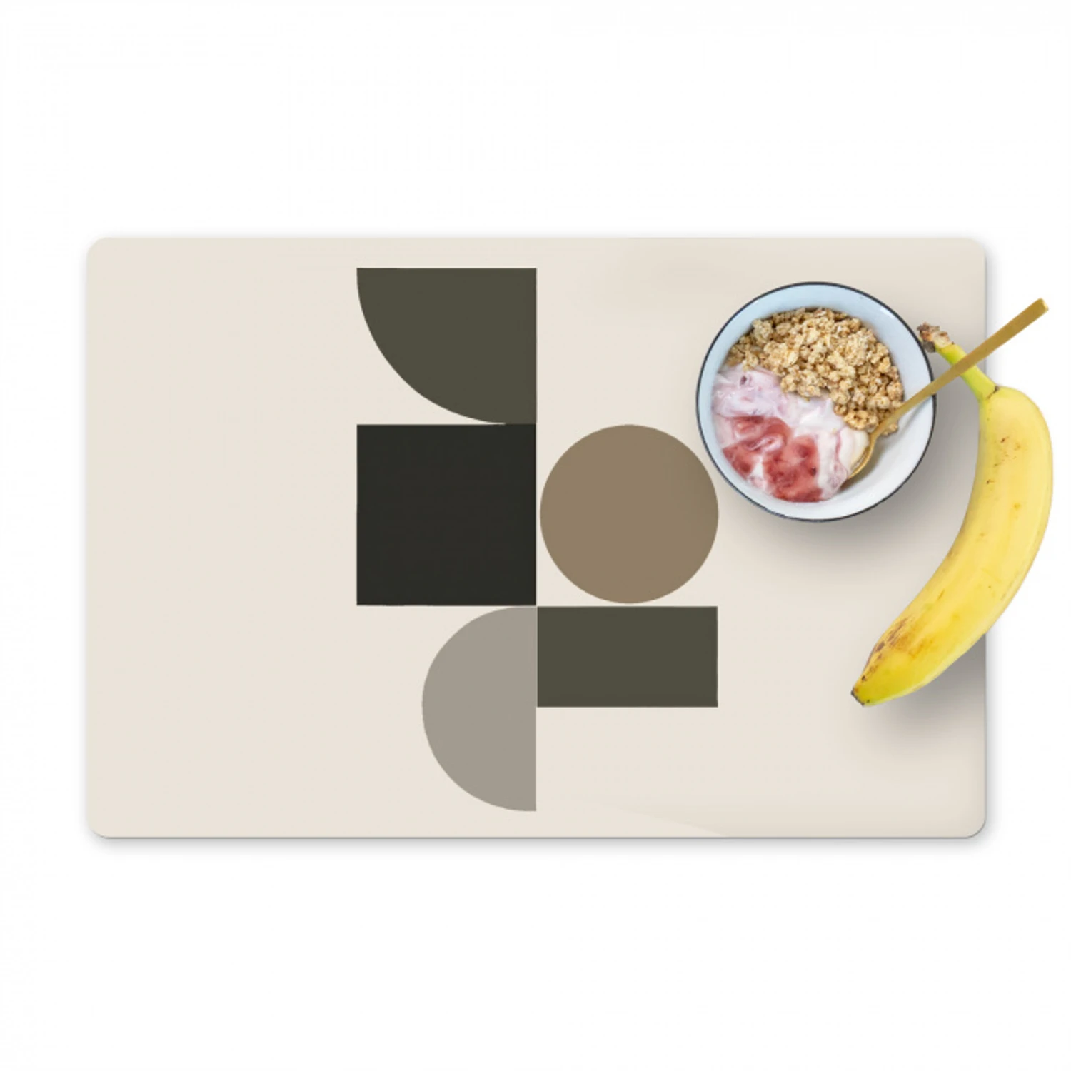 Aardetinten - Abstracte compositie - Eenvoudige vormen Placemat vinyl groot -zzzproduct_Kitchenyeah-website