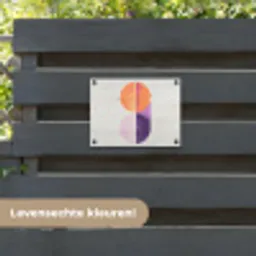 Cirkels - Abstract - Paars tuinposter los doek klein -sfeer3