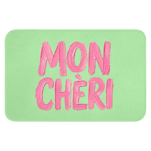Mon cheri - Groen - Roze Badmat klein -3d