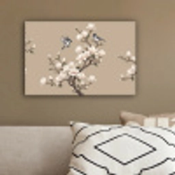 Oosters - Vogels - Beige canvas 2cm klein -sfeer3