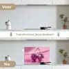 Glitter - Discobol - Roze - Kersen keuken achterwand spatscherm klein -voor_na_NL