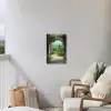 Doorkijk - Landschap - Bloemen - Pad - Uitzicht Tuinposter op houten frame 2 cm dik klein -sfeer1