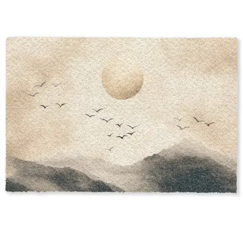 Landschap - Japandi - vogel Deurmat klein -zkaufland3d