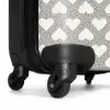 Valentijn stippen patroon zwart NBS - Handbagage koffer - Kinderen Unisex middel -wiel