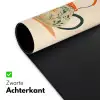 Oranje - Theepot - Bloemen - Bladeren Muismat XXL klein -sfeer2
