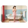 Badkamer - Vrouw - Roze WCmat klein -3d
